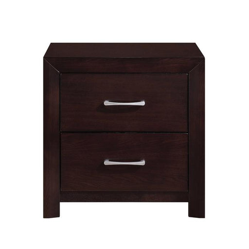Edina 2 Drawer Nightstand in Espresso-Hinted Cherry 2145-4 - Furniture Home Store (Hanford, CA)