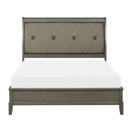 Cotterill Queen Upholstered Sleigh Bed in Gray 1730GY-1 - Furniture Home Store (Hanford, CA)