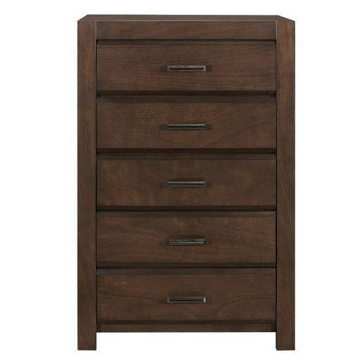 Erwan 5 Drawer Chest in Dark Walnut 1961-9 - Furniture Home Store (Hanford, CA)