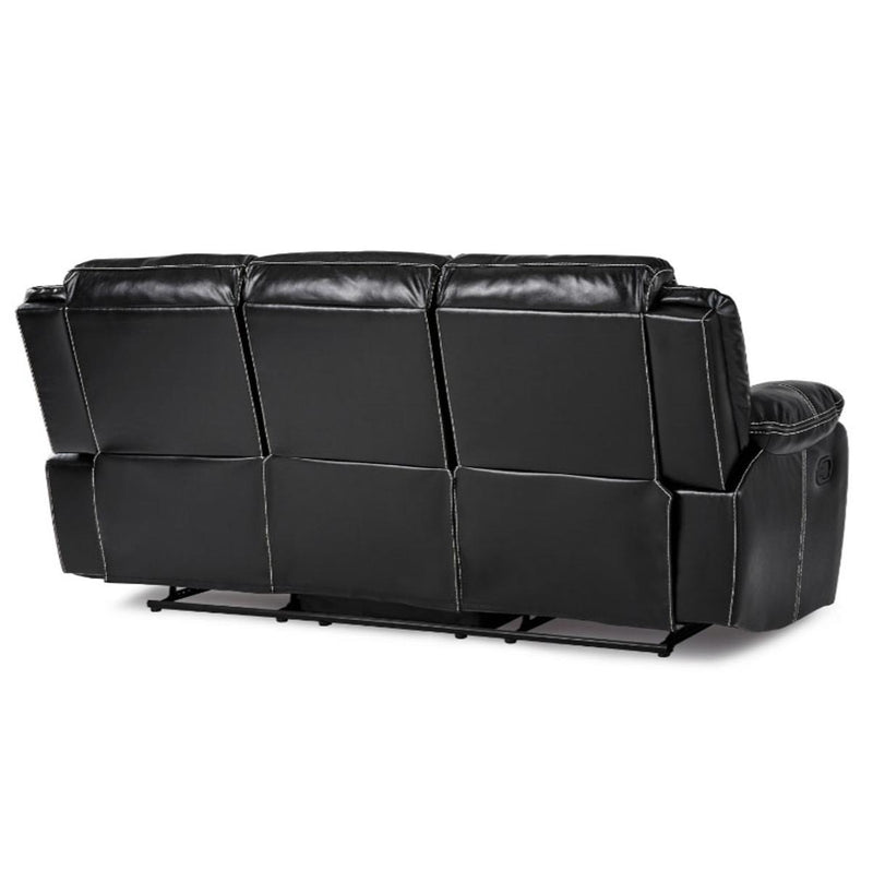 Bastrop Double Reclining Sofa in Black 8230BLK-3 - Furniture Home Store (Hanford, CA)