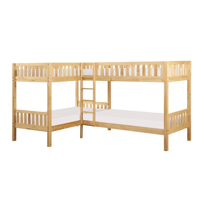 B2043CN-1 - (3) Corner Bunk Bed - Furniture Home Store (Hanford, CA)