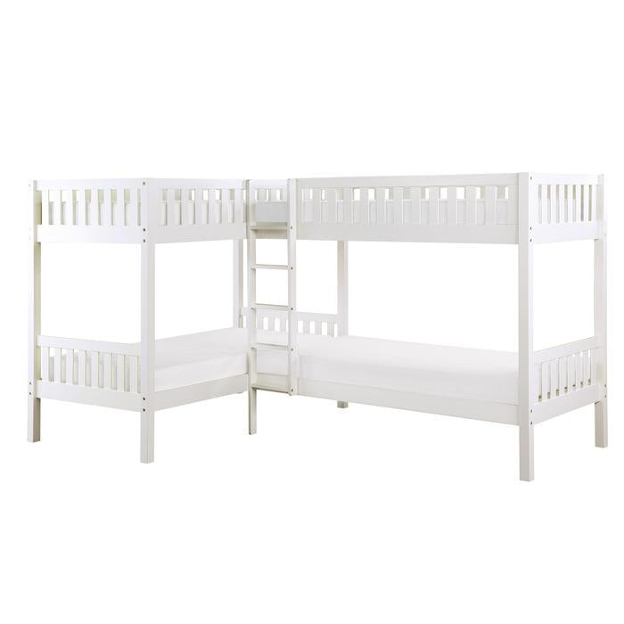 B2053CNW-1 - (3) Corner Bunk Bed - Furniture Home Store (Hanford, CA)