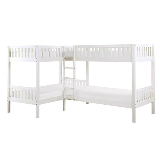 B2053CNW-1 - (3) Corner Bunk Bed - Furniture Home Store (Hanford, CA)