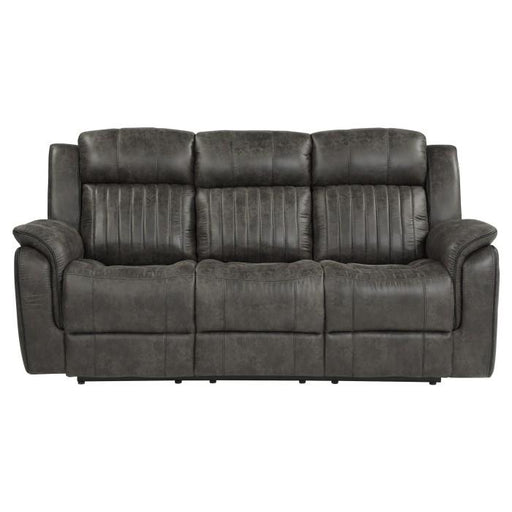 Centeroak Double Reclining Sofa in Gray 9479BRG-3 - Furniture Home Store (Hanford, CA)