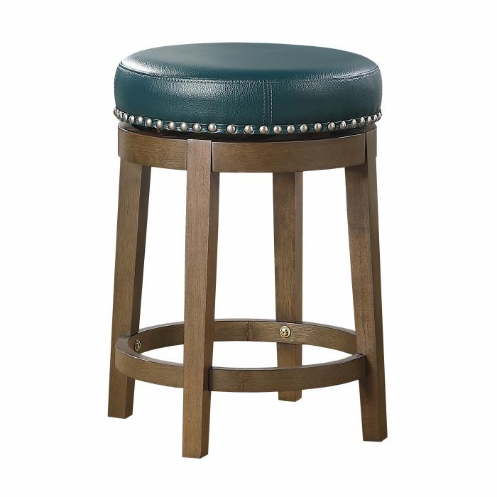 5681GEN-24 - Round Swivel Counter Height Stool, Green - Furniture Home Store (Hanford, CA)