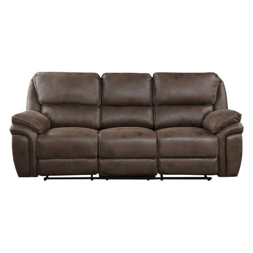 8517BRW-3 - Double Reclining Sofa - Furniture Home Store (Hanford, CA)