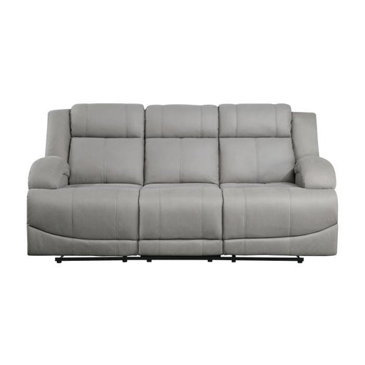 9207GRY-3 - Double Reclining Sofa - Furniture Home Store (Hanford, CA)