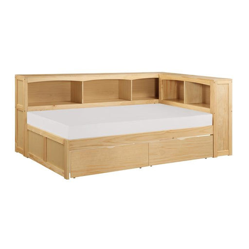 B2043BC-1BCT - (4) Twin Bookcase Corner Bed with Storage Boxes - Furniture Home Store (Hanford, CA)