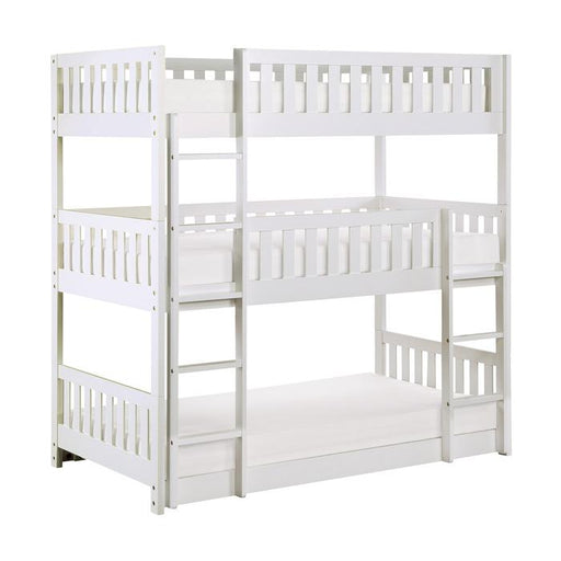B2053TTTW-1 - (3) Triple Bunk Bed - Furniture Home Store (Hanford, CA)