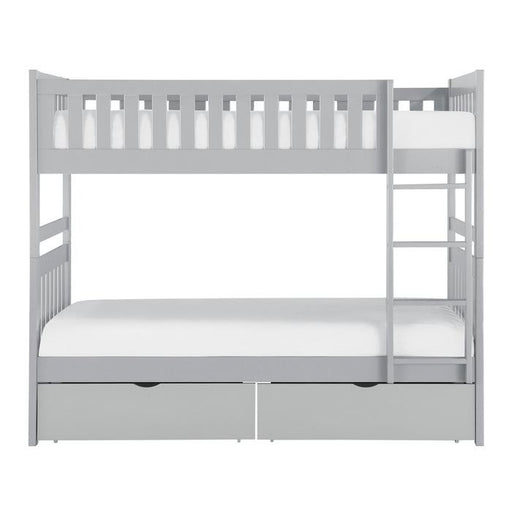 B2063-1T - (4) Twin/Twin Bunk Bed with Storage Boxes - Furniture Home Store (Hanford, CA)