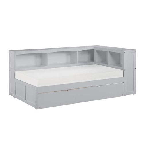 B2063BC-1BCR - (4) Twin Bookcase Corner Bed with Twin Trundle - Furniture Home Store (Hanford, CA)