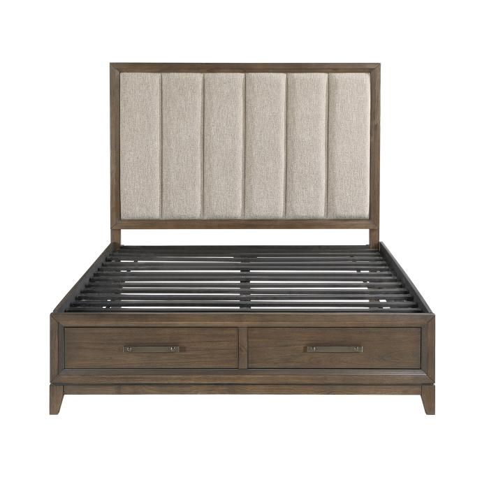 Cambridge (3) Queen Platform Bed with Footboard Storage - Furniture Home Store (Hanford, CA)