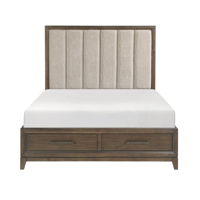 Cambridge (3) Queen Platform Bed with Footboard Storage - Furniture Home Store (Hanford, CA)