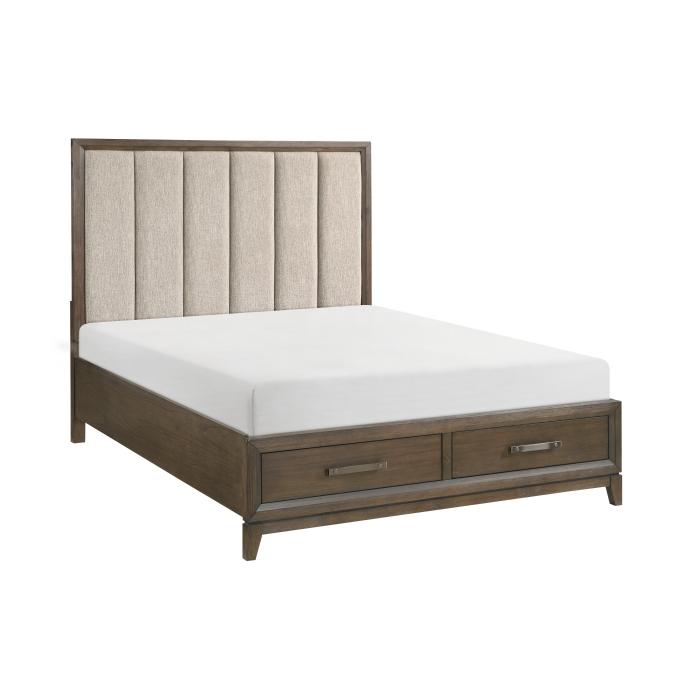 Cambridge (3) Queen Platform Bed with Footboard Storage - Furniture Home Store (Hanford, CA)