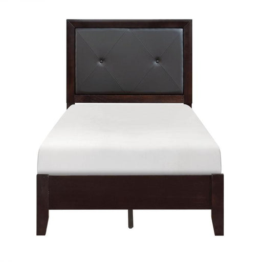 Edina Twin Panel Bed in Espresso-Hinted Cherry 2145T-1 - Furniture Home Store (Hanford, CA)