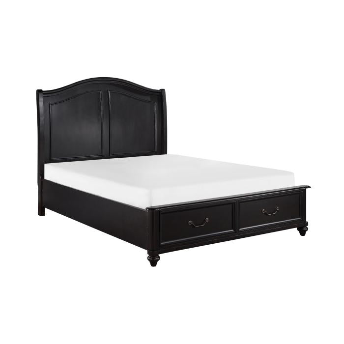 Herman (3) Queen Platform Bed with Footboard Storage - Furniture Home Store (Hanford, CA)