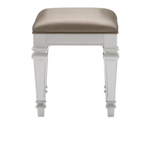 Avondale Vanity Stool in Silver 1646-14 - Furniture Home Store (Hanford, CA)