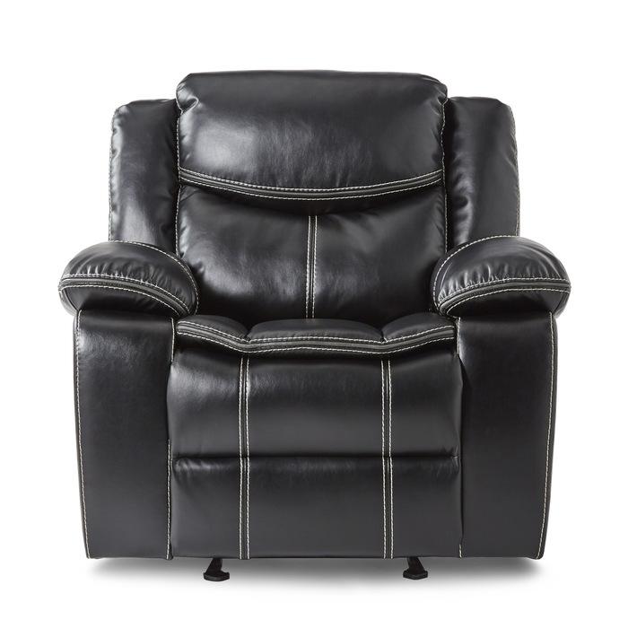Bastrop Glider Reclining Chair in Black 8230BLK-1 - Furniture Home Store (Hanford, CA)