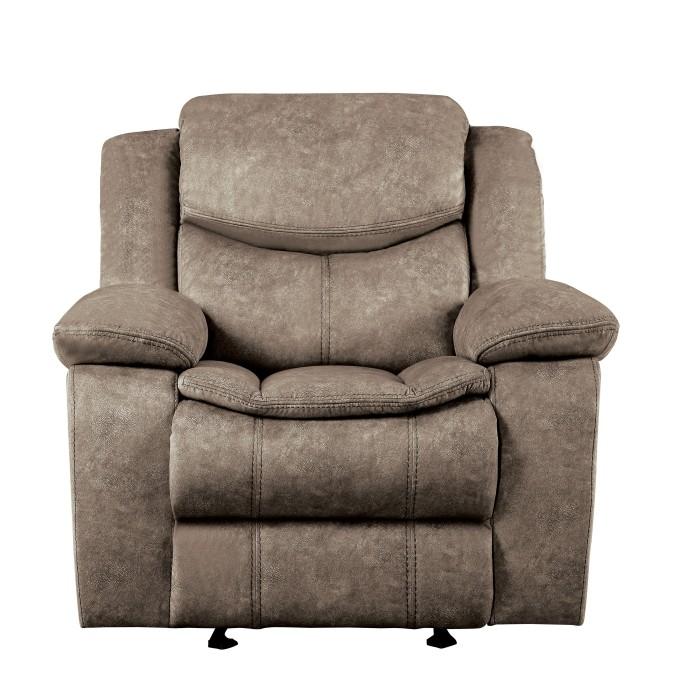 Bastrop Glider Reclining Chair in Brown 8230FBR-1 - Furniture Home Store (Hanford, CA)
