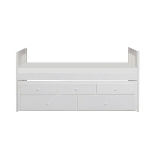 Galen Twin/Twin Trundle Bed with Storage in White B2053PRW-1 - Furniture Home Store (Hanford, CA)