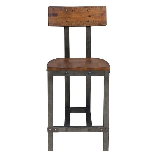 Holverson Counter Height Chair in Rustic Brown (Set of 2) - Furniture Home Store (Hanford, CA)