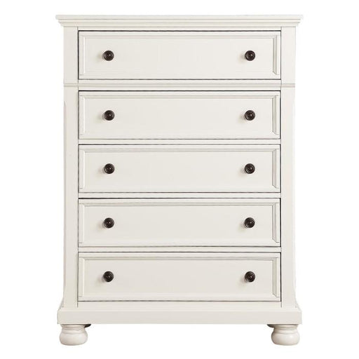 Laurelin 5 Drawer Chest in White 1714W-9 - Furniture Home Store (Hanford, CA)