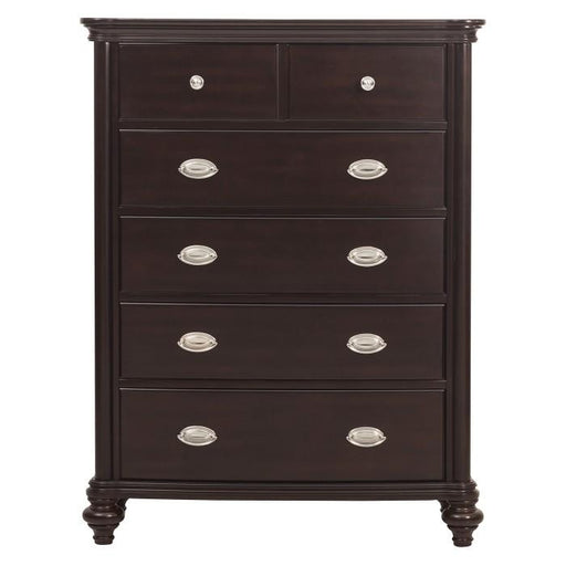 Marston 5 Drawer Chest in Dark Cherry 2615DC-9 - Furniture Home Store (Hanford, CA)
