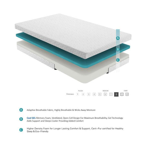MT-G06T - 6" Twin Gel-Infused Memory Foam Mattress - Furniture Home Store (Hanford, CA)