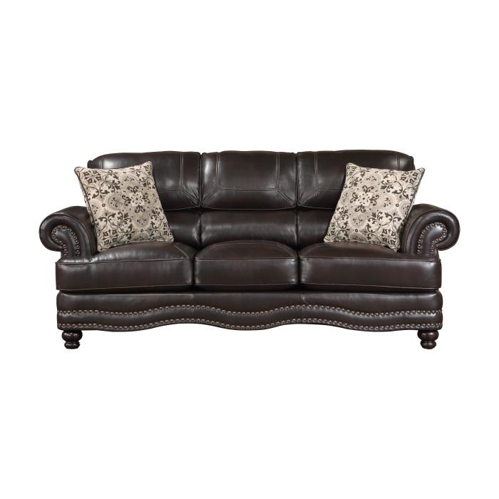 9268BRW-3 - Sofa - Furniture Home Store (Hanford, CA)