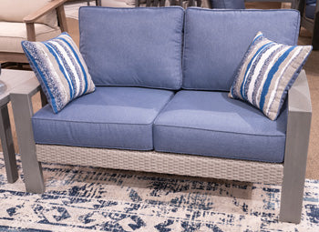 Half Moon Beach Outdoor Loveseat with Cushion - Furniture Home Store (Hanford, CA)