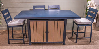 East Beach Outdoor Bar Table with Fire Pit - Furniture Home Store (Hanford, CA)