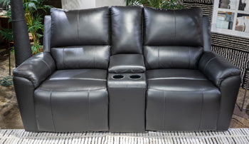 Glossmore Reclining Loveseat with Console - Furniture Home Store (Hanford, CA)