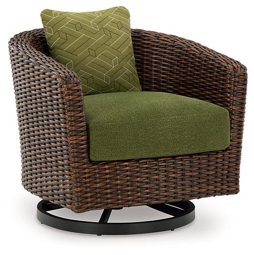 Horizon Hall Outdoor Swivel Lounge Chair with Cushion - Furniture Home Store (Hanford, CA)