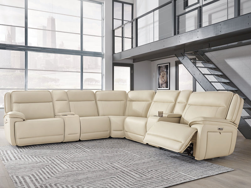 Double Deal Reclining Sectional with 2 Consoles - Furniture Home Store (Hanford, CA)
