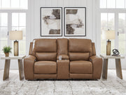 DeepWakes Power Reclining Loveseat with Console - Furniture Home Store (Hanford, CA)