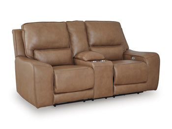 DeepWakes Power Reclining Loveseat with Console - Furniture Home Store (Hanford, CA)