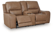 DeepWakes Power Reclining Loveseat with Console - Furniture Home Store (Hanford, CA)