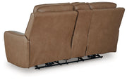 DeepWakes Power Reclining Loveseat with Console - Furniture Home Store (Hanford, CA)