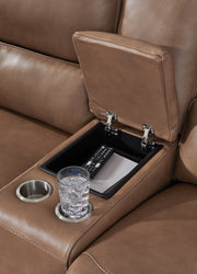 DeepWakes Power Reclining Loveseat with Console - Furniture Home Store (Hanford, CA)