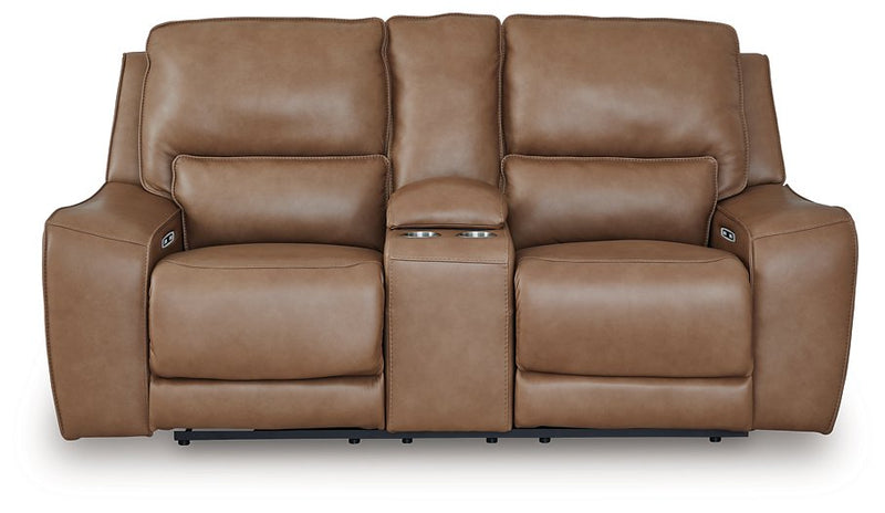 DeepWakes Power Reclining Loveseat with Console - Furniture Home Store (Hanford, CA)