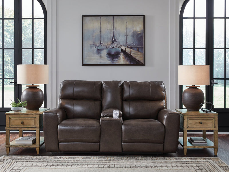 Crossplex Power Reclining Loveseat with Console - Furniture Home Store (Hanford, CA)