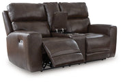Crossplex Power Reclining Loveseat with Console - Furniture Home Store (Hanford, CA)
