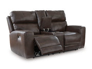 Crossplex Power Reclining Loveseat with Console - Furniture Home Store (Hanford, CA)