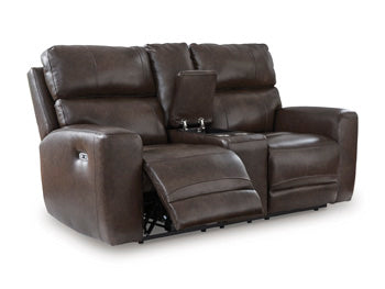 Crossplex Power Reclining Loveseat with Console - Furniture Home Store (Hanford, CA)