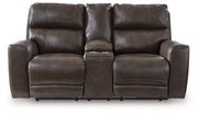 Crossplex Power Reclining Loveseat with Console - Furniture Home Store (Hanford, CA)