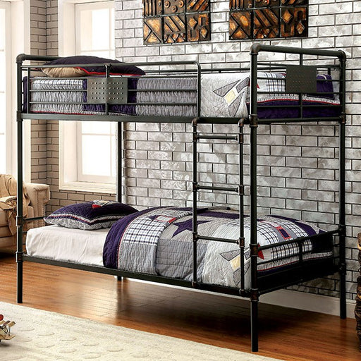 OLGA Antique Black Metal Twin/Twin Bunk Bed - Furniture Home Store (Hanford, CA)