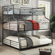 Olga III Sand Black Twin/Full/Queen Bunk Bed - Furniture Home Store (Hanford, CA)