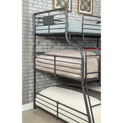 Olga III Sand Black Twin/Full/Queen Bunk Bed - Furniture Home Store (Hanford, CA)