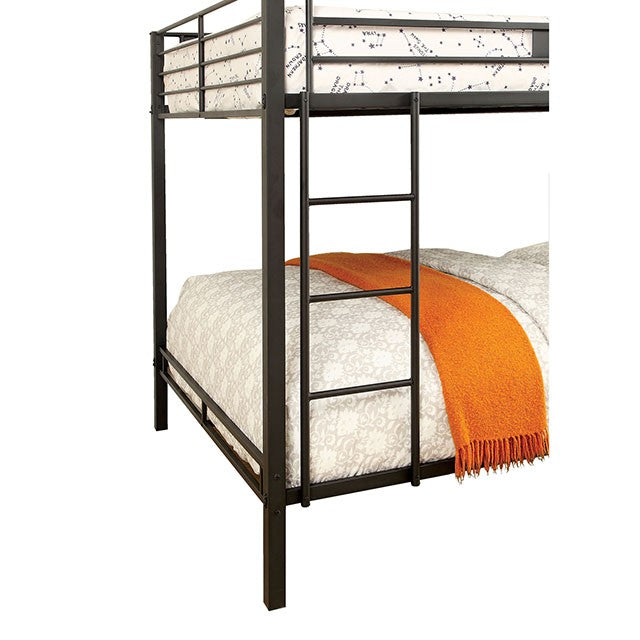CLAREN Black Queen/Queen Bunk Bed - Furniture Home Store (Hanford, CA)