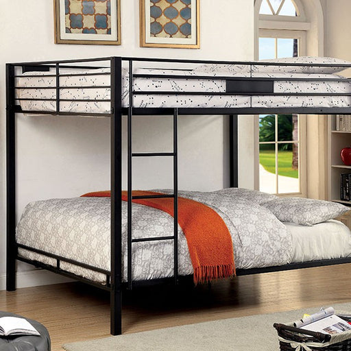 CLAREN Black Queen/Queen Bunk Bed - Furniture Home Store (Hanford, CA)